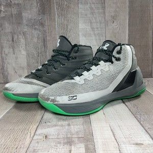 Under Armour Curry 3 Grey Matter Boys Running Shoes Gray Size 6 Y 1269279-289